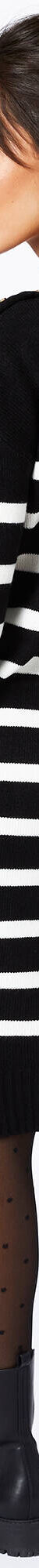 Robe pull marinière rayée (noir / écru) Robe pull marinière rayée (noir / écru)